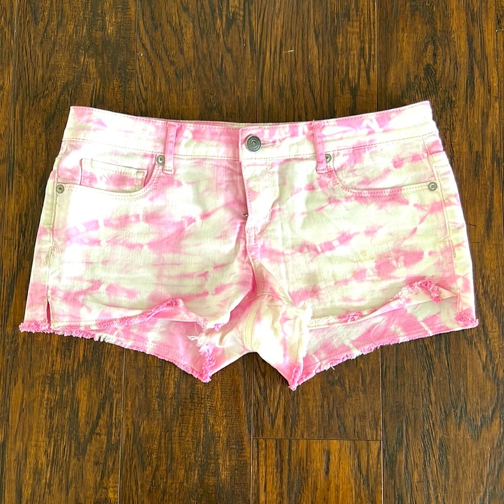 Pink & White Tye Dye Shorts